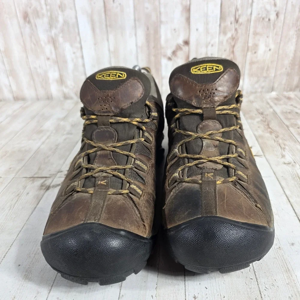KEEN Targhee II Waterproof Hiking Shoes‎ Mens 8.5 Brown Leather Low 1008417